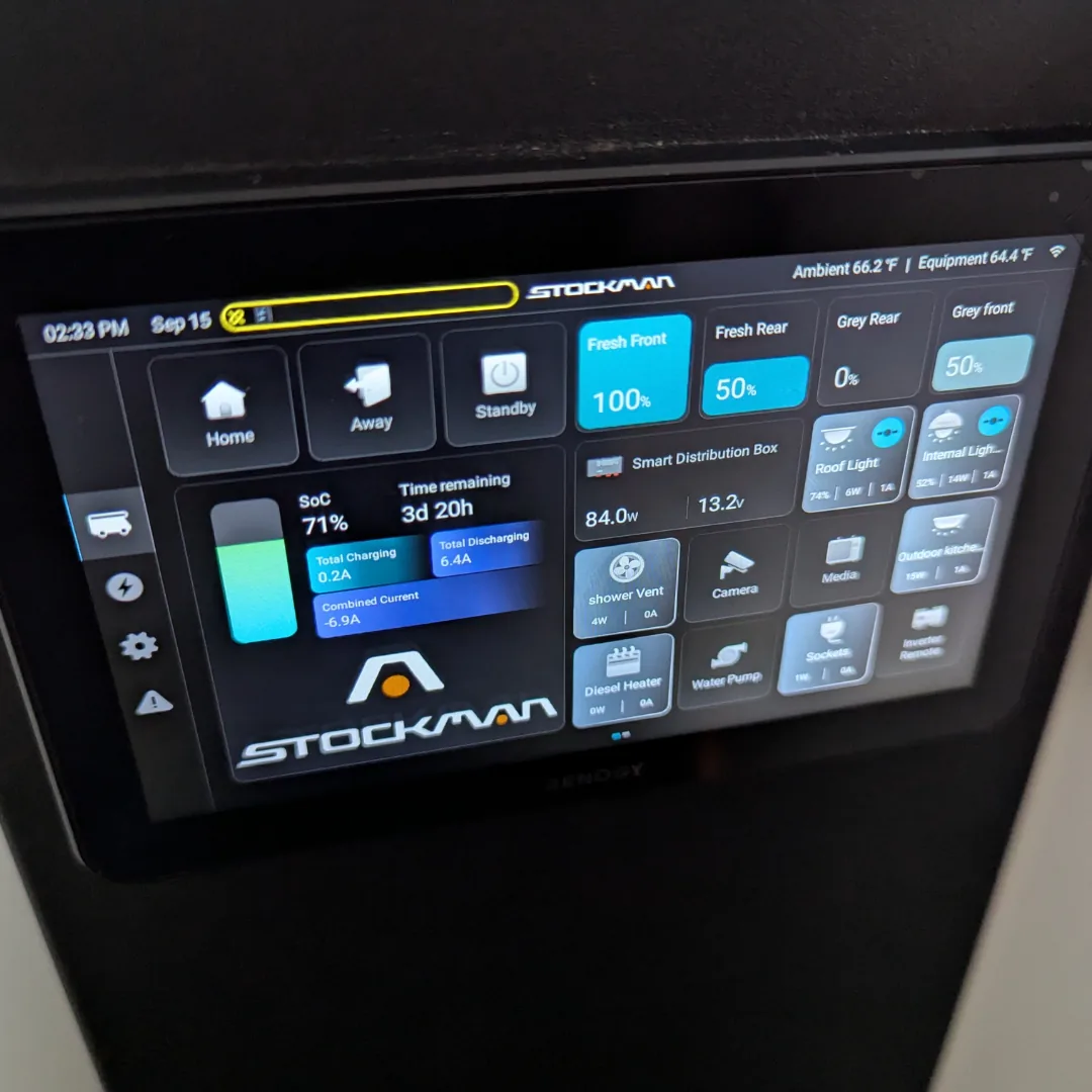Trekka 01 systems control screen