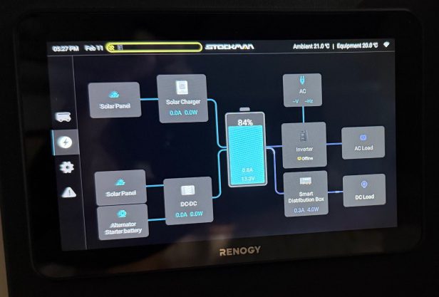 Renogy power management touchscreen