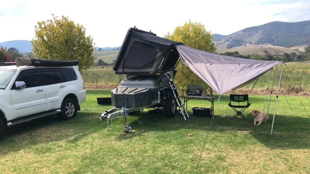 Extreme Off-Road Pod Trailer on a high-country track at Dargo