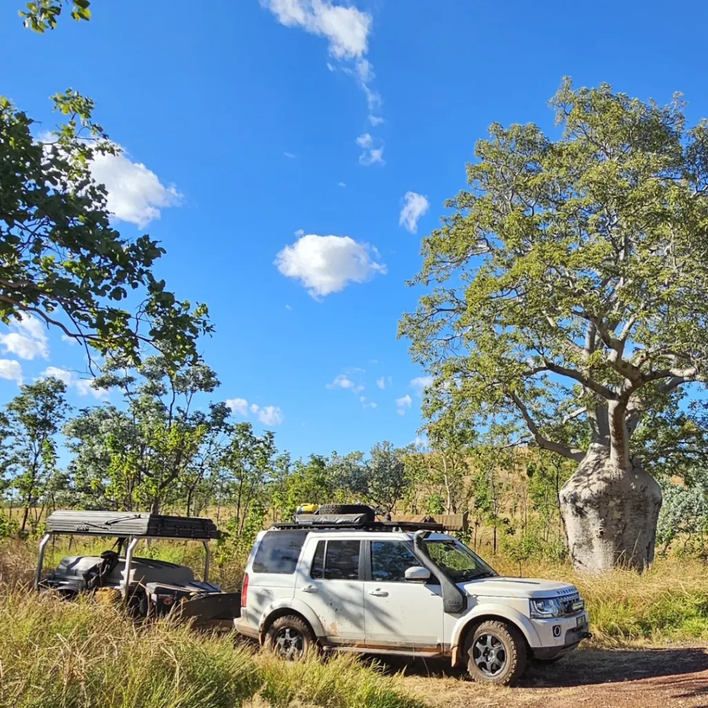 Extreme Off-Road Pod Trailer set up at a remote outback camp
